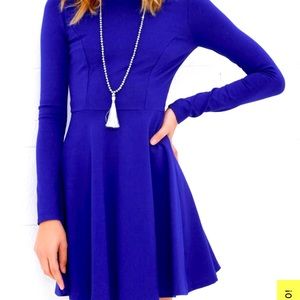Lulus royal blue long sleeve dress size small